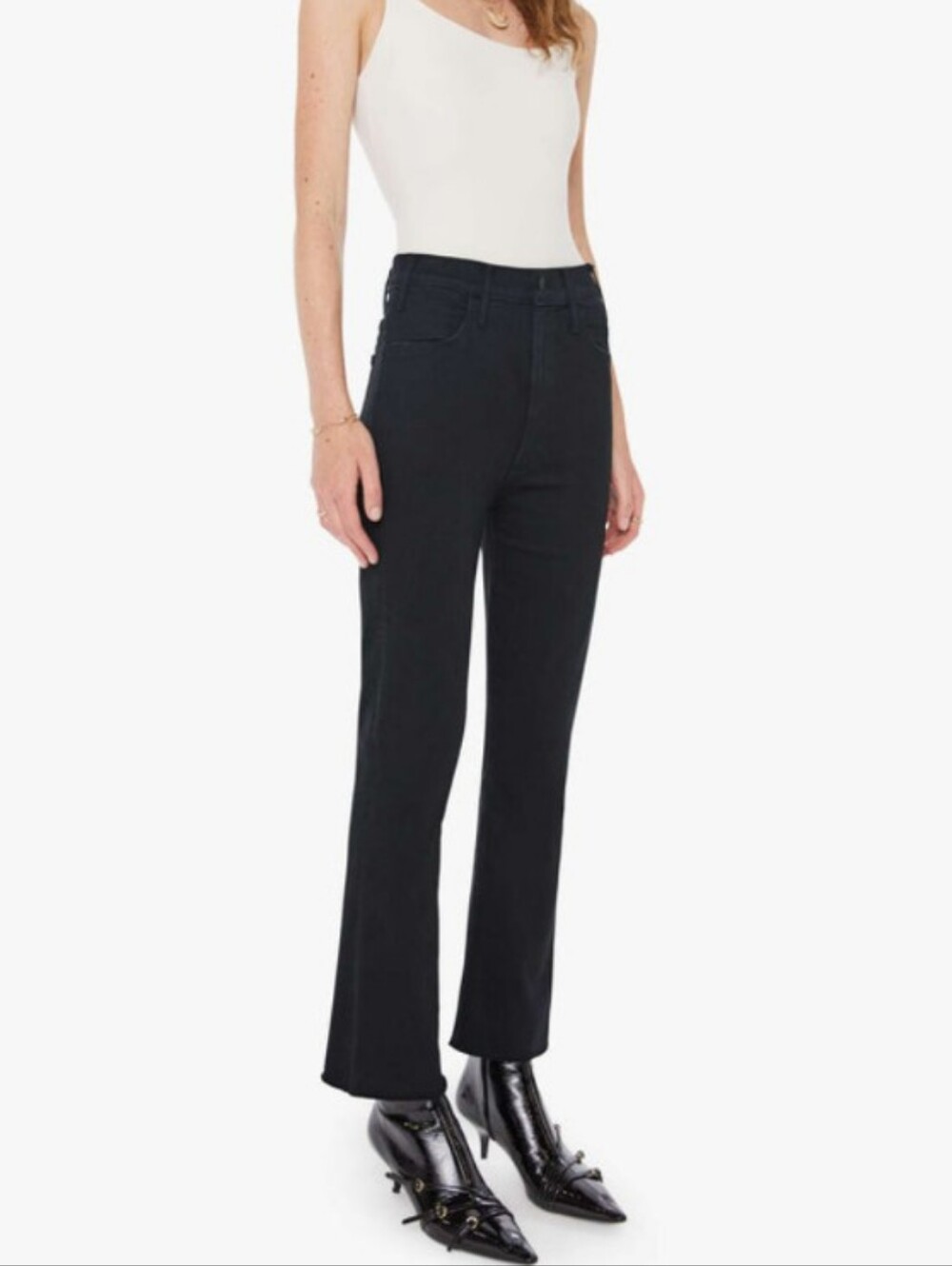 Mother The Hustler Ankle Fray Jeans Not Guilty NWT